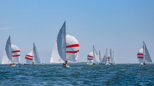 Red and White Sails